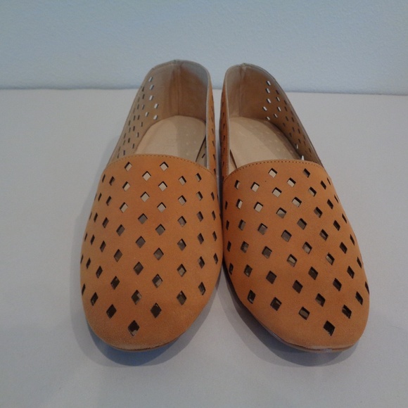 Fiel Size 8.5 BLAKE Peach Suede Slip On Loafers - Picture 7 of 8